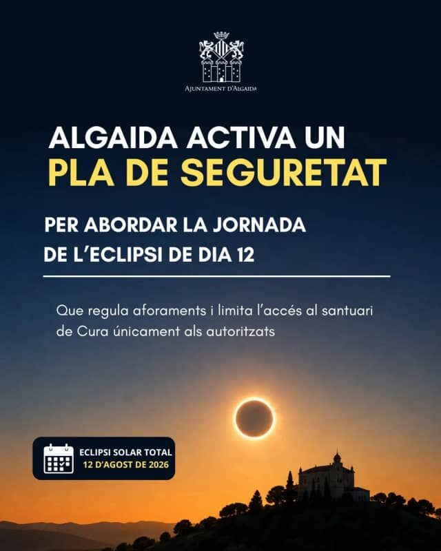 Observación del eclipse solar total en Algaida